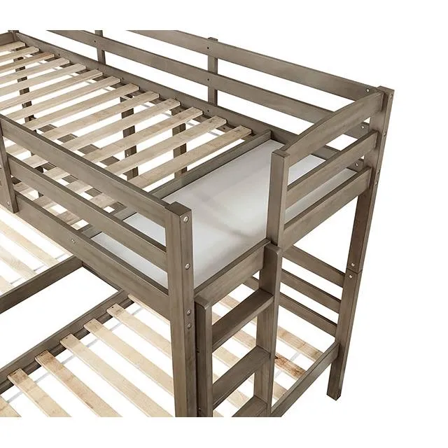Furniture of America Hortense FOA-BK659GY Triple Twin Bed