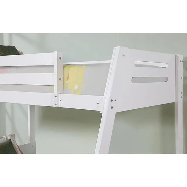 Furniture of America Emilee FM-BK003WH Twin/Full Bunk Bed