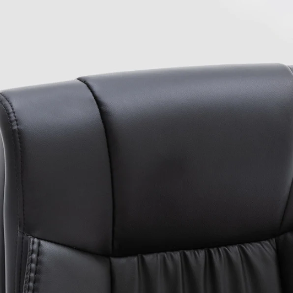 Contemporary Scandinavian Rectangular Aluminum Alloy Pine PU Leather Desk Chair Backrest Armrest Footrest For Home Office