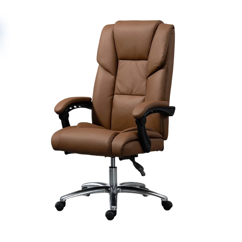 Contemporary Scandinavian Rectangular Aluminum Alloy Plastic Faux Leather Desk Chair Backrest Armrest Footrest For Home Office