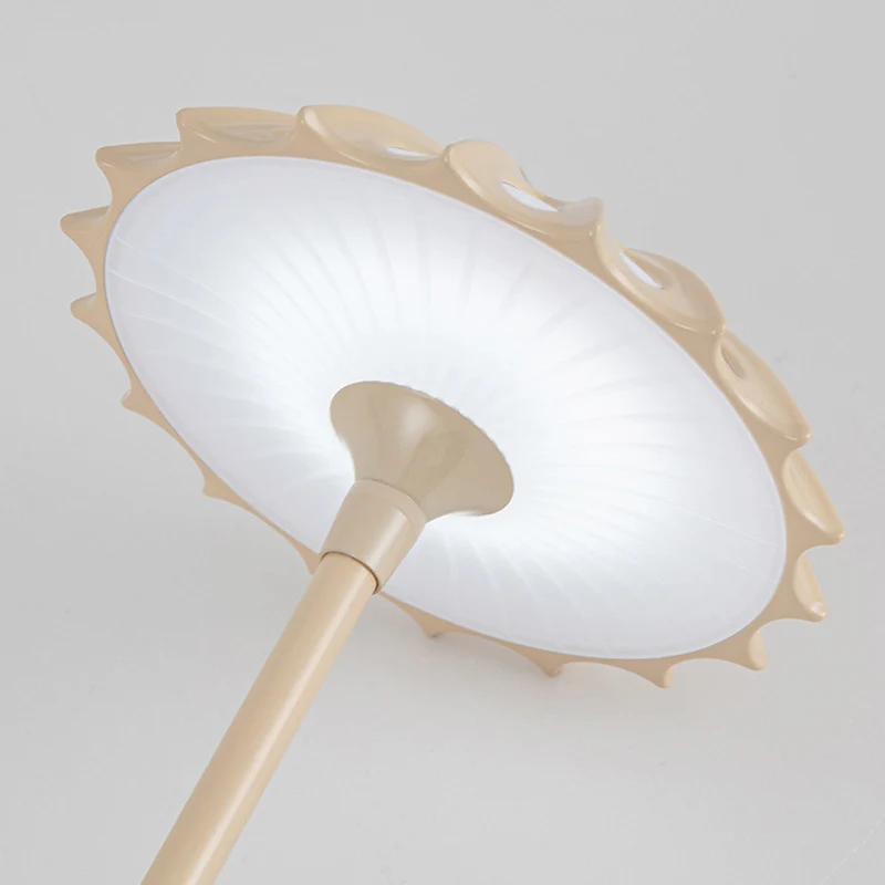 Contemporary Creative Aluminum Acrylic Umbrella Shade USB LED Table Lamp For Bedroom