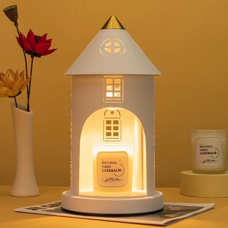 Modern Simplicity Iron Arch Castle 1-Light Melting Wax Table Lamp For Bedroom