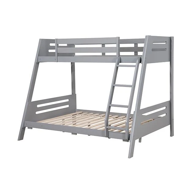 Furniture of America Emilee FM-BK003GY Twin/Full Bunk Bed