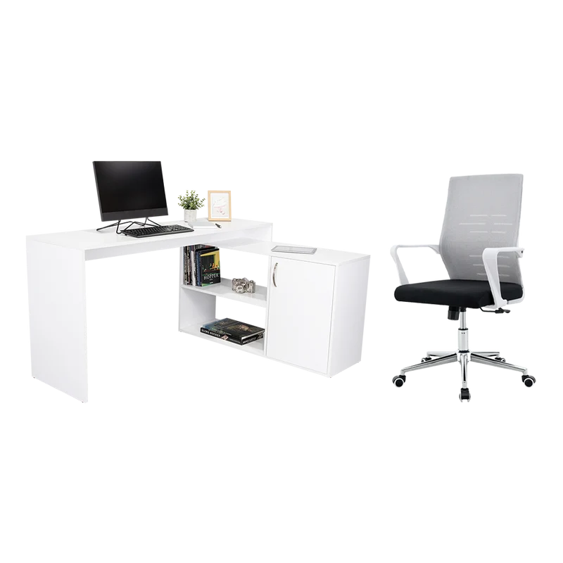 Combo para Oficina Marty, Incluye Escritorio y Silla de Escritorio