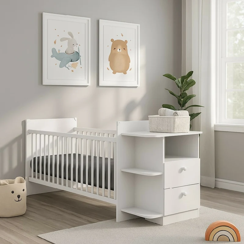 Cuna con Cómoda Luna - Blanco