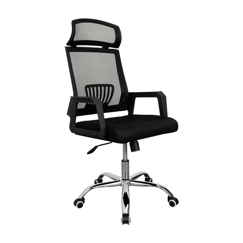 Silla Oficina X-57B, Wengue, con Cómodo Espaldar y Rodachines