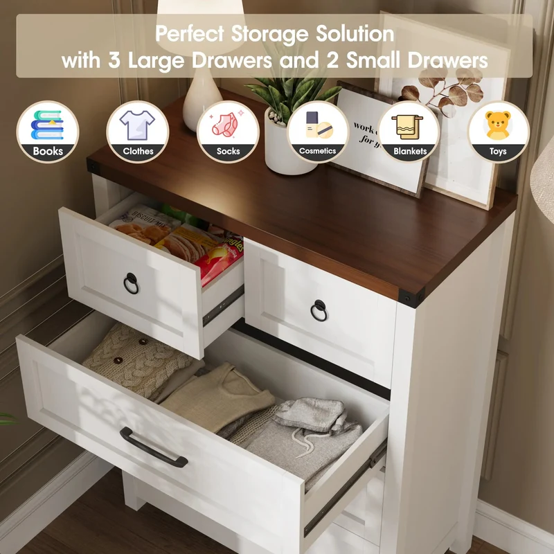 Drawer Dresser for Bedroom Entryway Living Room Closets