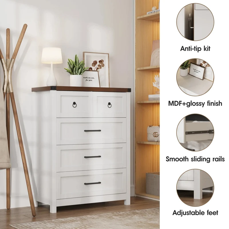 Drawer Dresser for Bedroom Entryway Living Room Closets