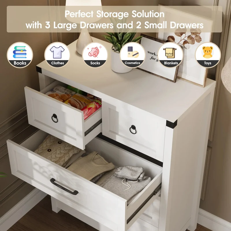 Drawer Dresser for Bedroom Entryway Living Room Closets