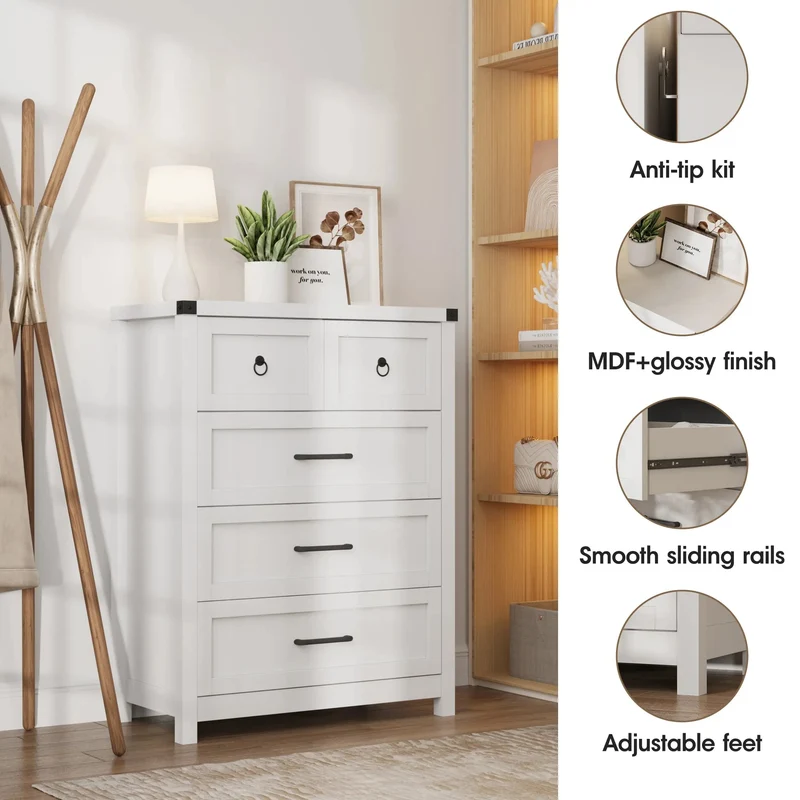 Drawer Dresser for Bedroom Entryway Living Room Closets