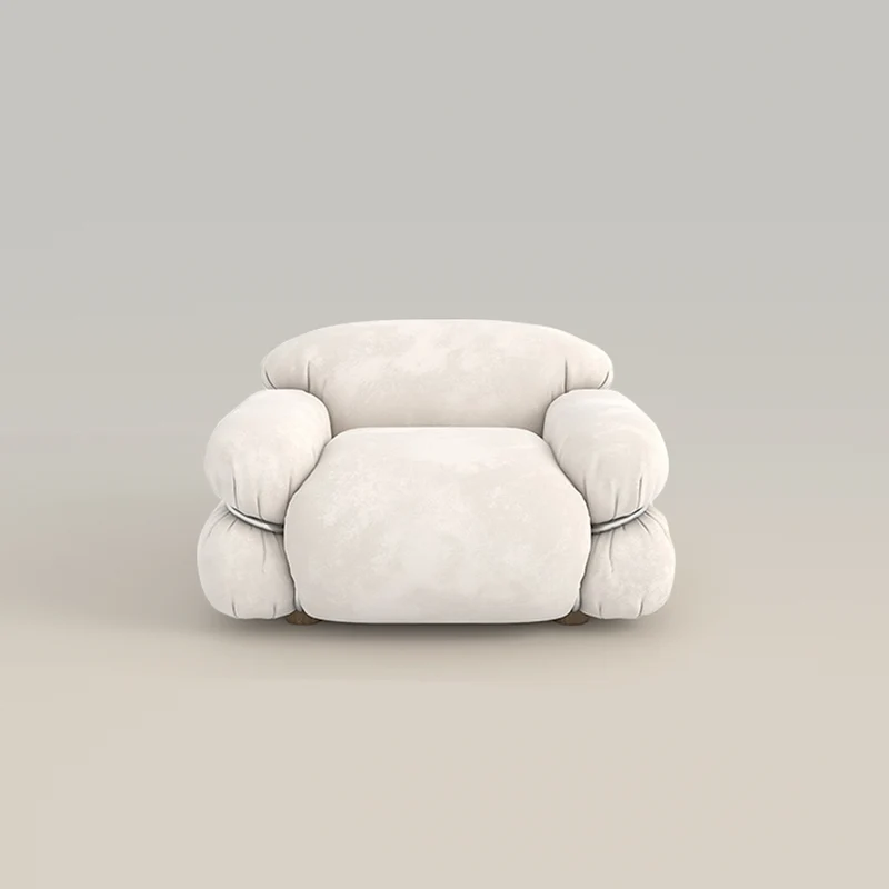 Cream Style Living Room Sofa No Wash Technology Fabric