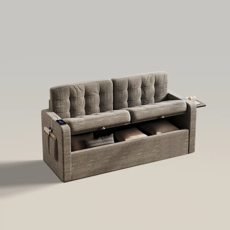 Loveseat Sofa Couches with Storage Space for Living Room Apartment