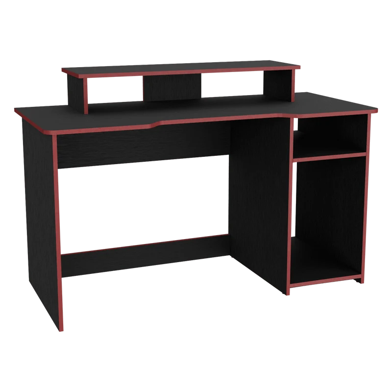 Combo para Oficina Gate, Rojo y Negro, Incluye Silla y Escritorio Gamer