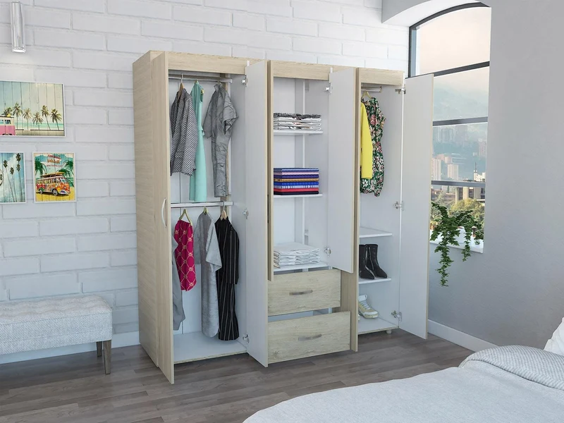 Combo para Habitación Aria, Incluye Clóset y Mesa de Noche