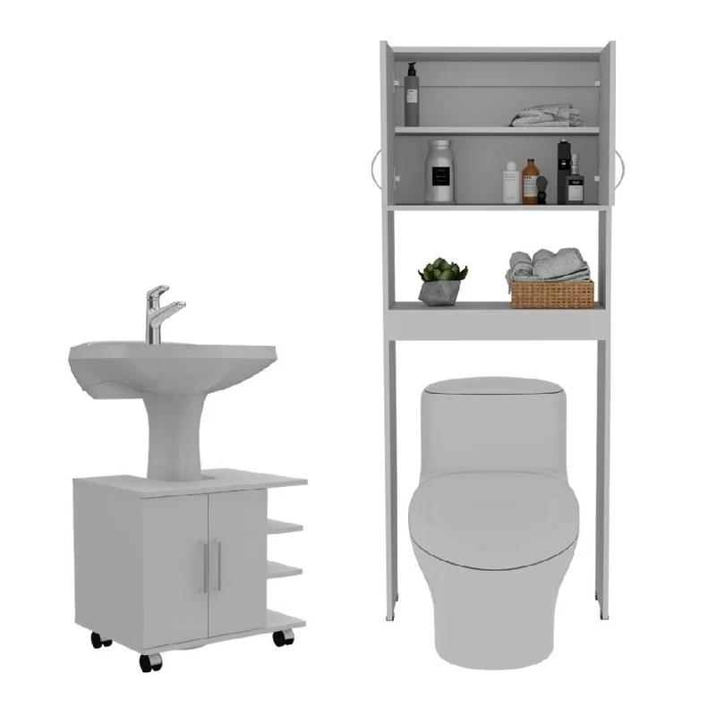 Combo para Baño Felicias, Incluye Gabinete de Baño y Mueble Lavamanos