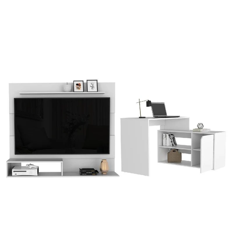 Combo Multifuncional Vatta, Incluye Panel de TV y Escritorio