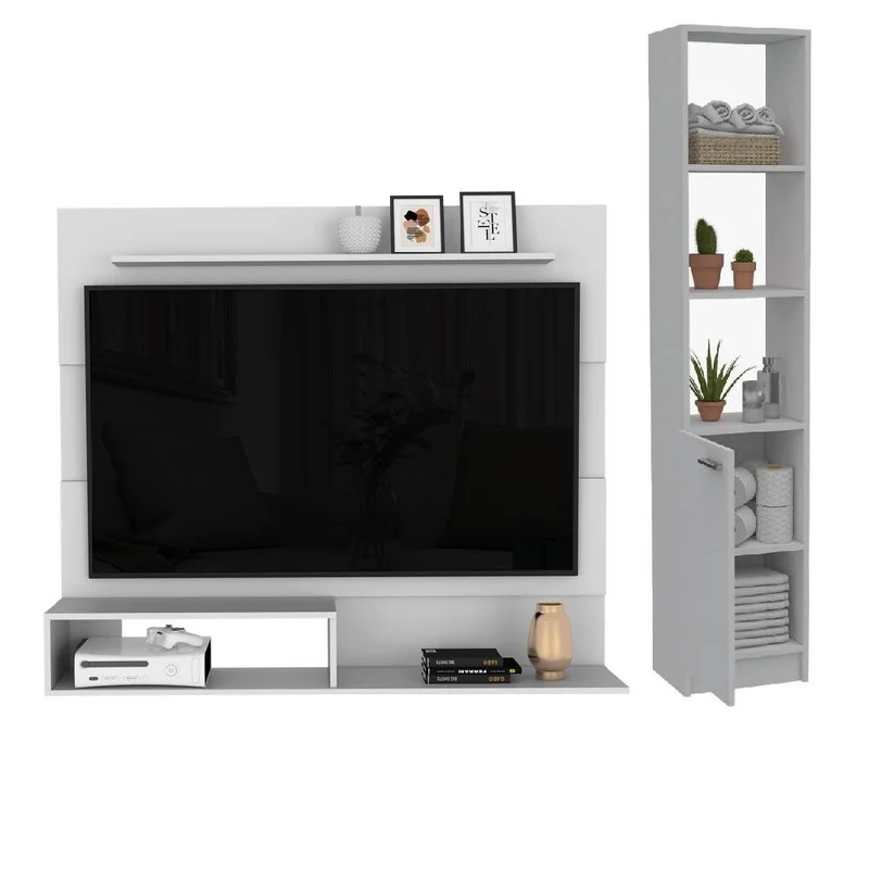 Combo Multifuncional Simma, Incluye Panel de TV y Mueble Esquinero