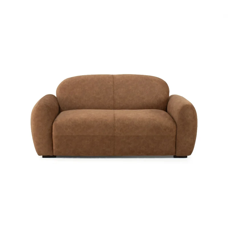 Sofa Auren 2 Puestos 185x88x83 cm Con Apoya Brazos Tela Miel