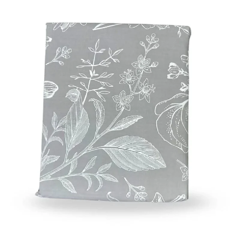 Juego de Sábanas Estampado gris/blanco Queen BL003-BL-QN-GB