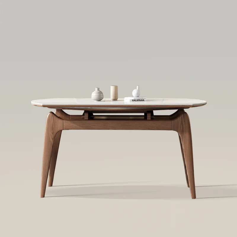 Retractable Rock Table with Cat-Ear Shaped Leg