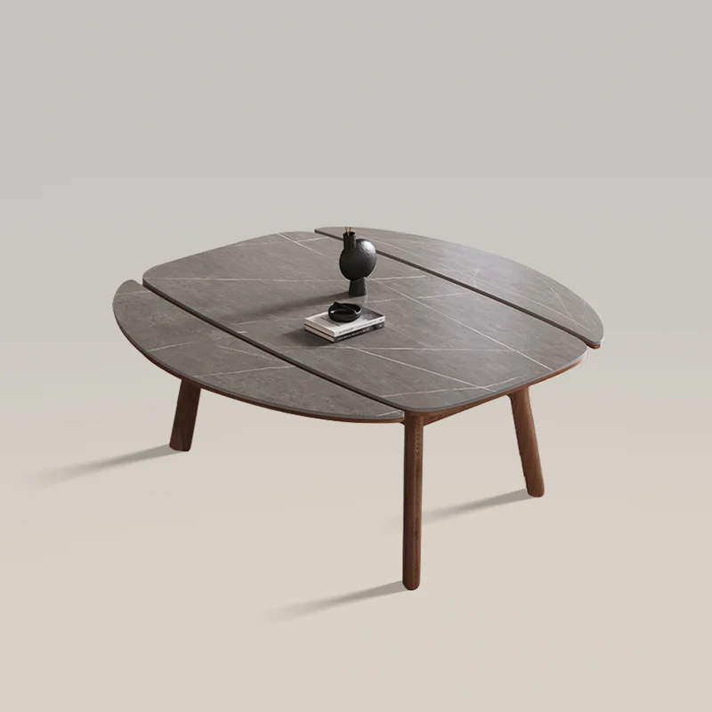 Flexible Rock Slab Square And Round Dual-Purpose Dining Table