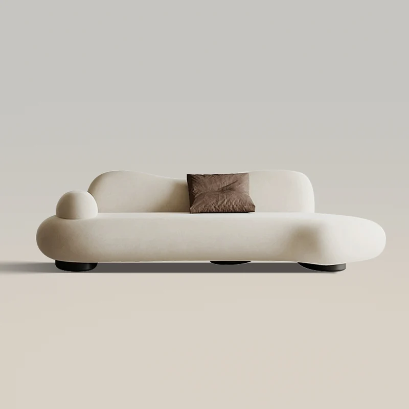 Fabric Curved Living Room Sofa with Corner