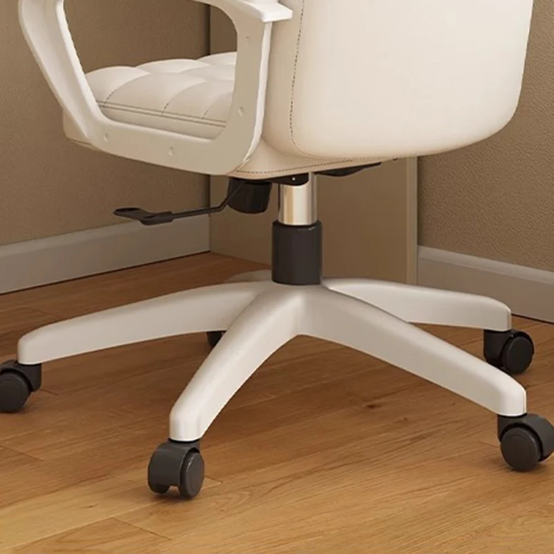 Contemporary Nordic Rectangular PU Leather Carbon Steel Nylon Plywood Latex Desk Chair Backrest Armrest For Home Office