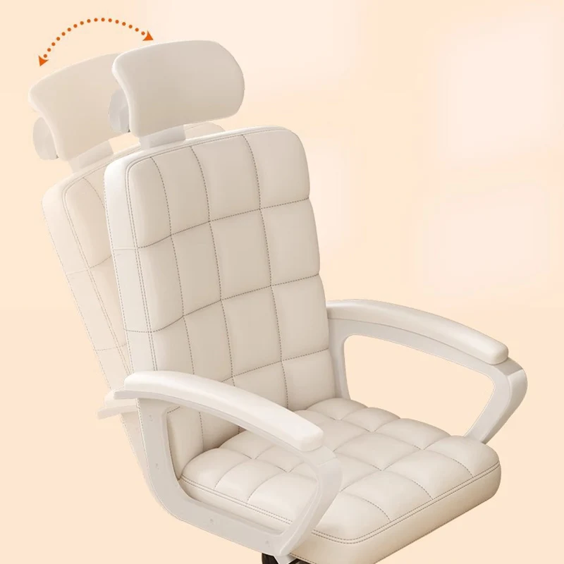 Contemporary Nordic Rectangular PU Leather Carbon Steel Nylon Plywood Latex Desk Chair Backrest Armrest For Home Office
