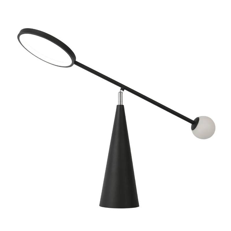 Contemporary Scandinavian Cone Metal Glass Silicone LED Table Lamp For Bedroom