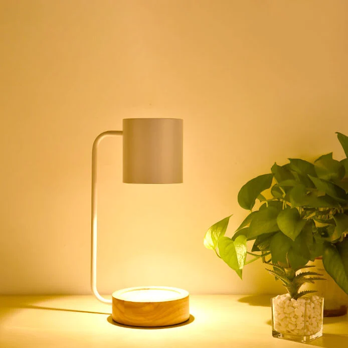 Japanese Minimalist Wood Timing Dimming 1-Light Melting Wax Table Lamp