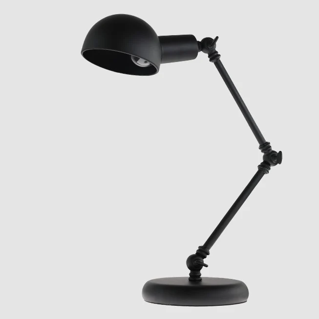 Contemporary Nordic Iron Semicircular 1-Light Rocker Arm Table Lamp For Bedroom