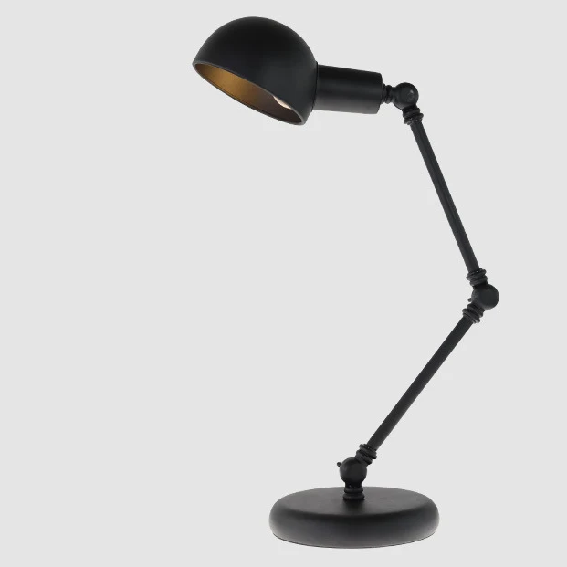 Contemporary Nordic Iron Semicircular 1-Light Rocker Arm Table Lamp For Bedroom