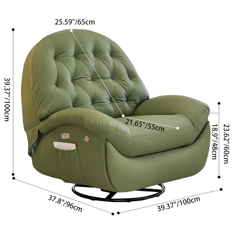 Contemporary Scandinavian Tufted Faux Leather Upholstered Carbon Steel Pine Wood Accent Chair Backrest For Living Room