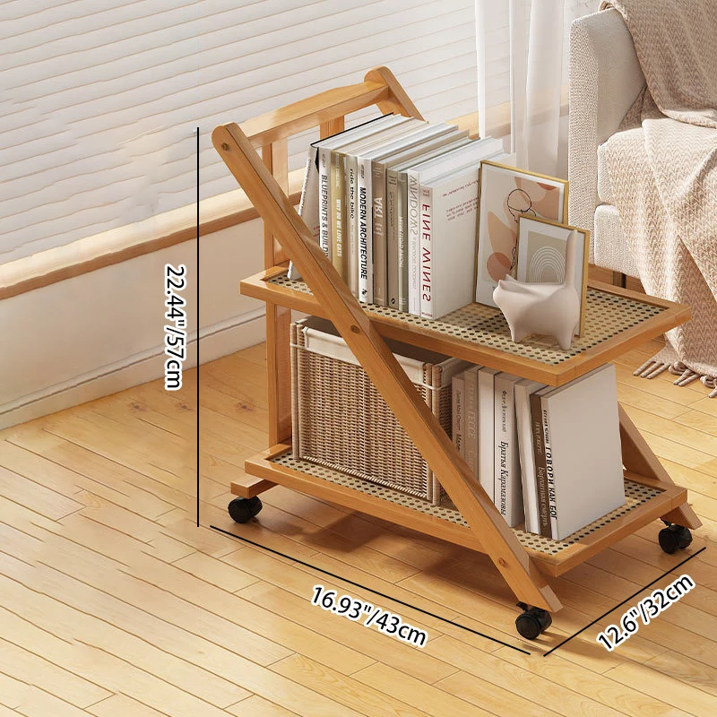 Modern Minimalist Removable Nanzhu Acrylic ABS Bookshelf End Table 2/3 Tier For Living Room