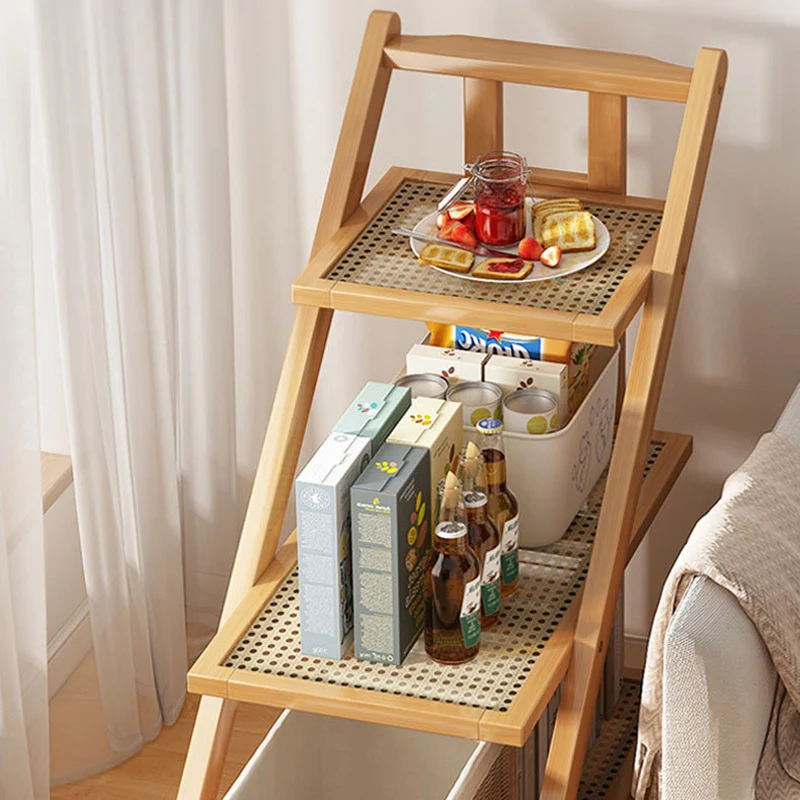 Modern Minimalist Removable Nanzhu Acrylic ABS Bookshelf End Table 2/3 Tier For Living Room