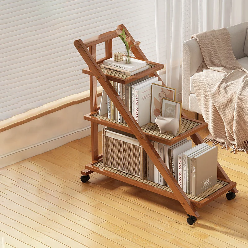 Modern Minimalist Removable Nanzhu Acrylic ABS Bookshelf End Table 2/3 Tier For Living Room