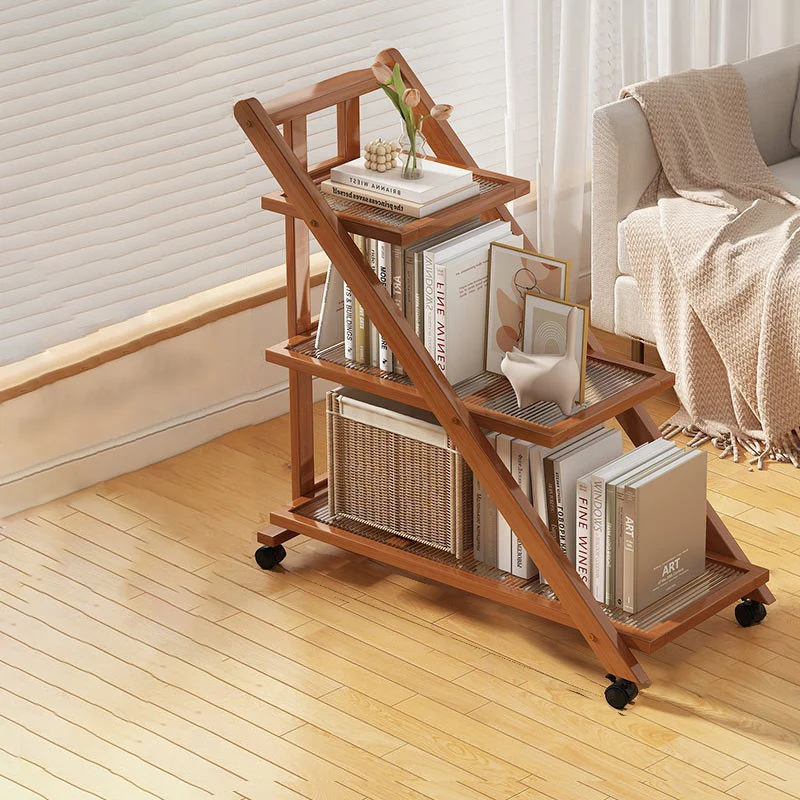Modern Minimalist Removable Nanzhu Acrylic ABS Bookshelf End Table 2/3 Tier For Living Room