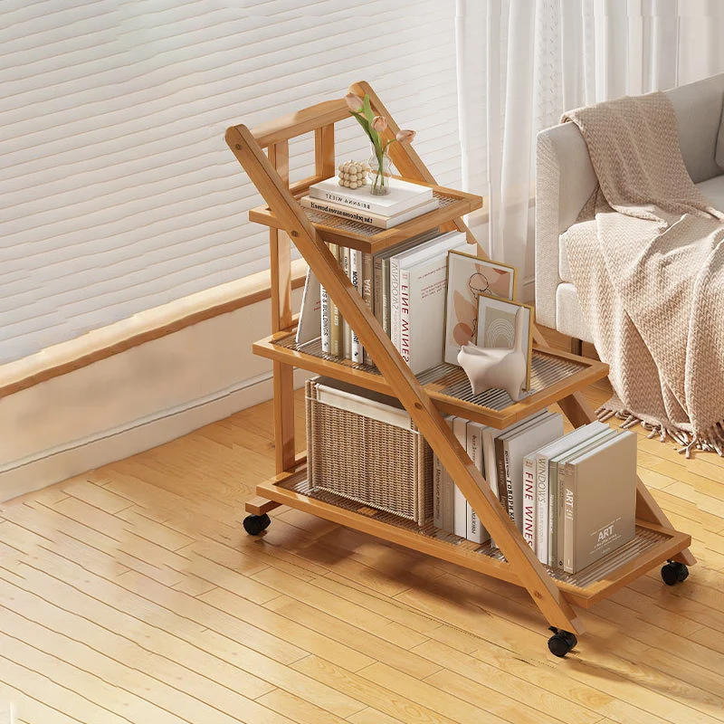 Modern Minimalist Removable Nanzhu Acrylic ABS Bookshelf End Table 2/3 Tier For Living Room