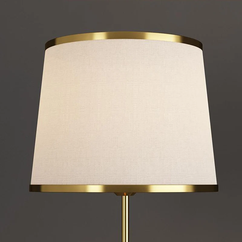Modern Minimalist Round Cylinder Metal Iron Fabric 1-Light Standing Floor Lamp For Living Room