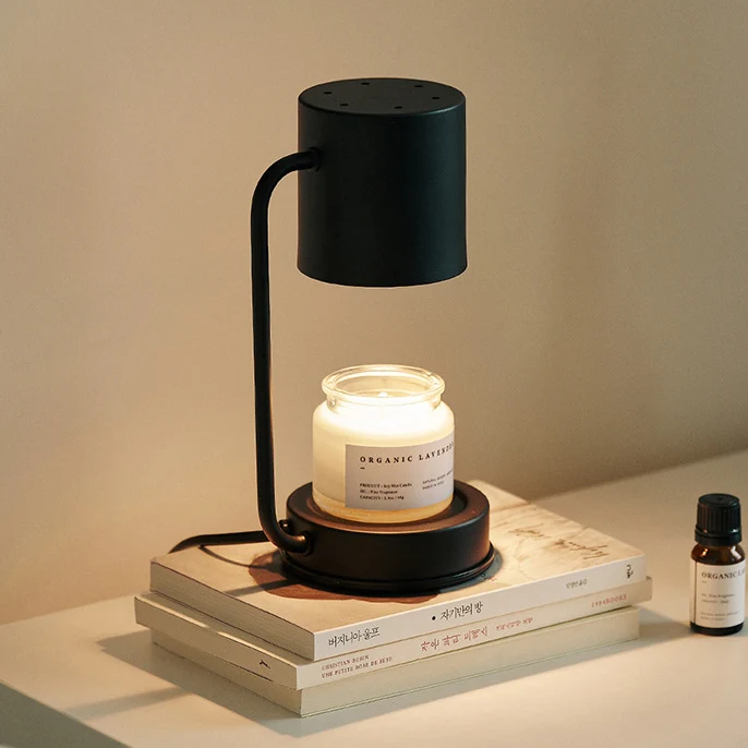 Modern Simplicity Iron Cylinder 1-Light Melting Wax Table Lamp For Bedroom