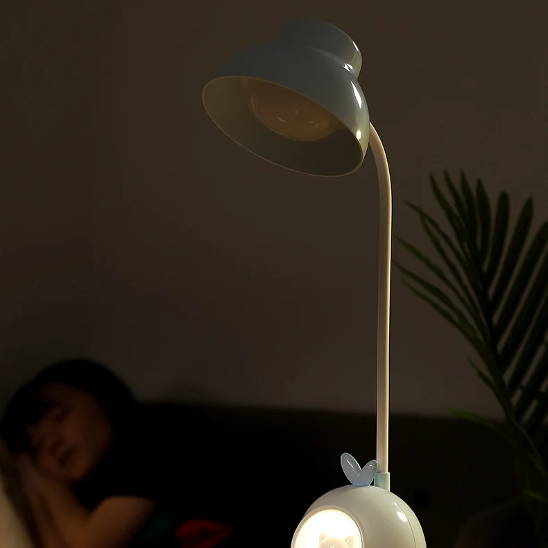 Modern Minimalist Kids Round Ball Moe Pets Shape Plastic LED Table Lamp For Living Room