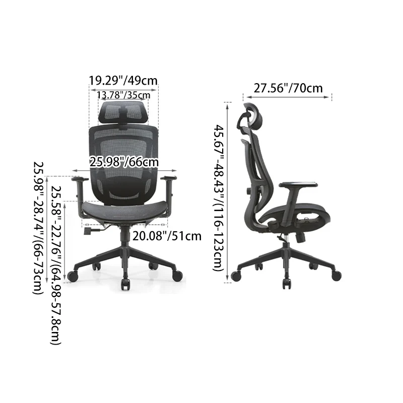 Modern Simplicity Curved Trapezoidal Comfortable Mesh Sponge Metal Desk Chair Armrest Headrest Reclining For Home Office