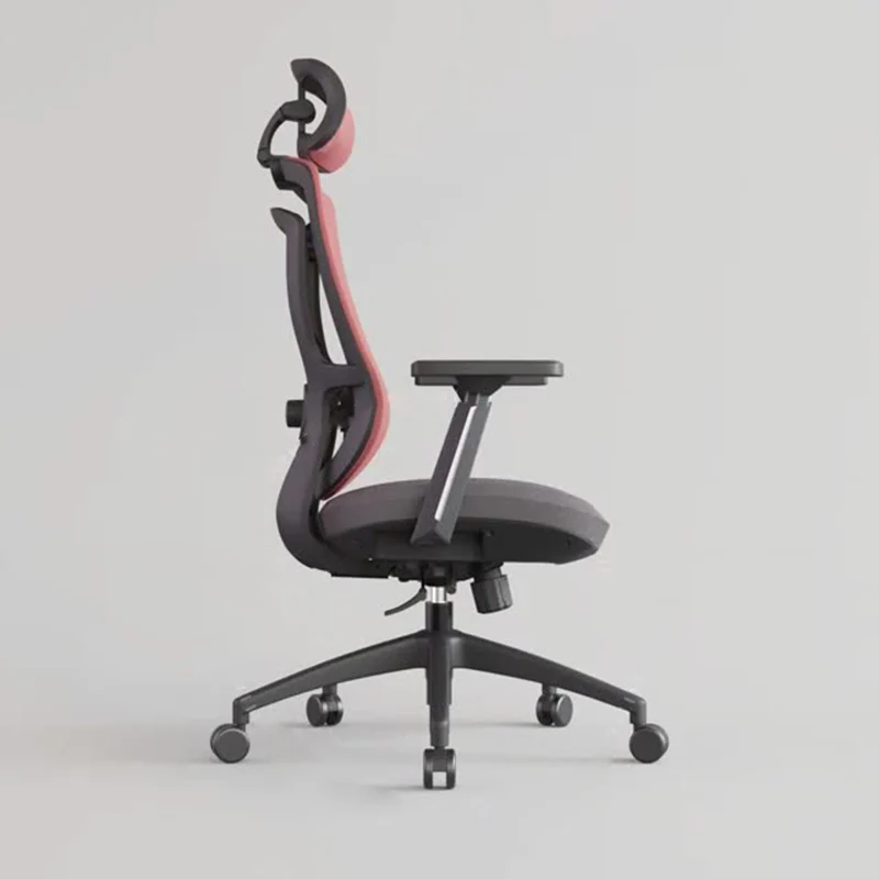 Modern Simplicity Curved Trapezoidal Comfortable Mesh Sponge Metal Desk Chair Armrest Headrest Reclining For Home Office