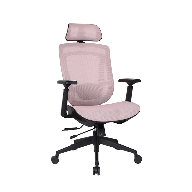 Modern Simplicity Curved Trapezoidal Comfortable Mesh Sponge Metal Desk Chair Armrest Headrest Reclining For Home Office