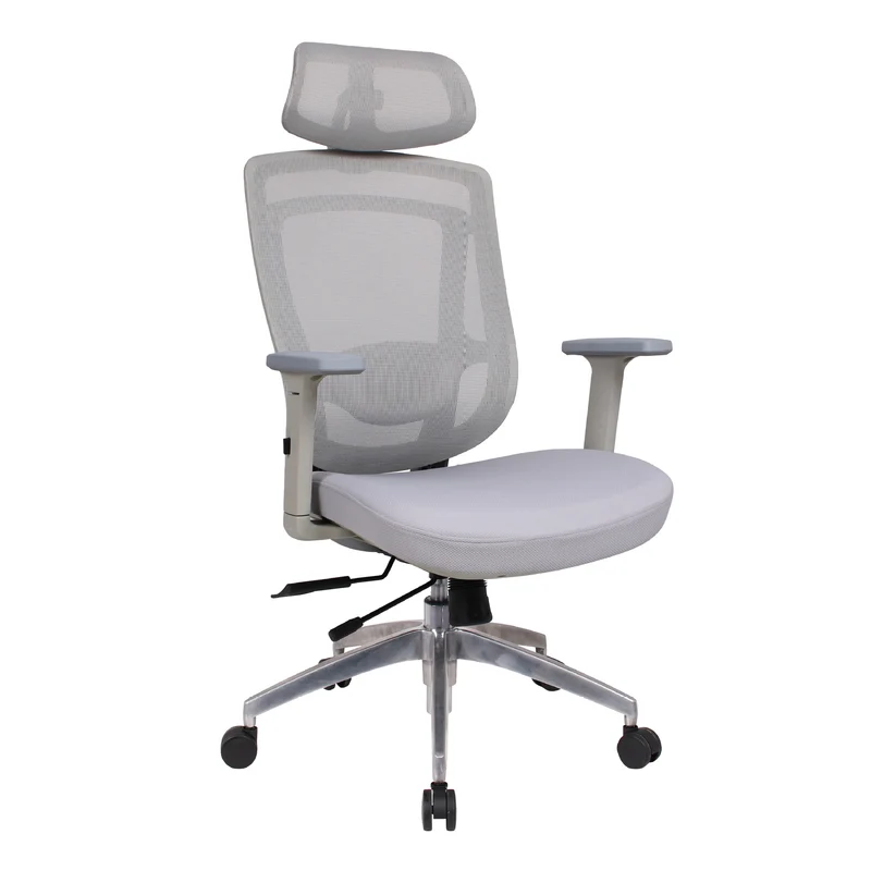 Modern Simplicity Curved Trapezoidal Comfortable Mesh Sponge Metal Desk Chair Armrest Headrest Reclining For Home Office