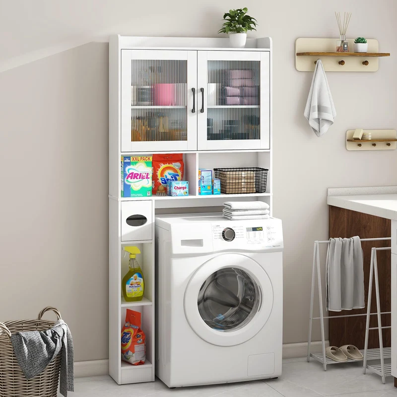 Over The Toilet Storage Cabinet Farmhouse Storage Rack for Restroom