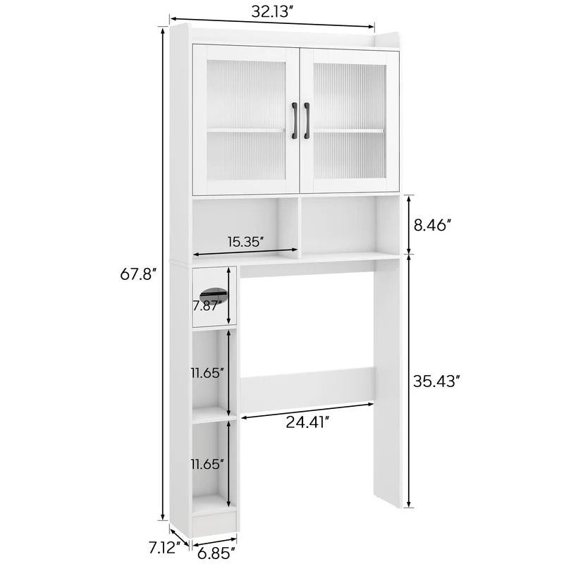 Over The Toilet Storage Cabinet Farmhouse Storage Rack for Restroom