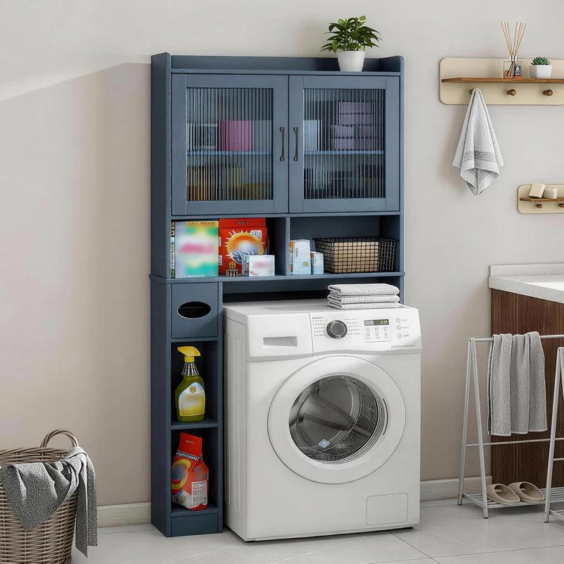 Over The Toilet Storage Cabinet Farmhouse Storage Rack for Restroom