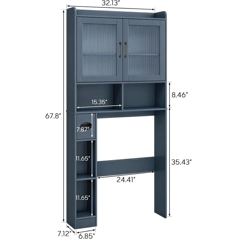 Over The Toilet Storage Cabinet Farmhouse Storage Rack for Restroom