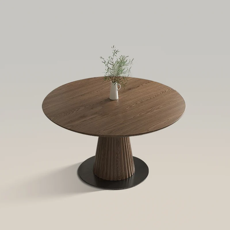 Solid Wood Round Ash Dining Table with Base(Table only)